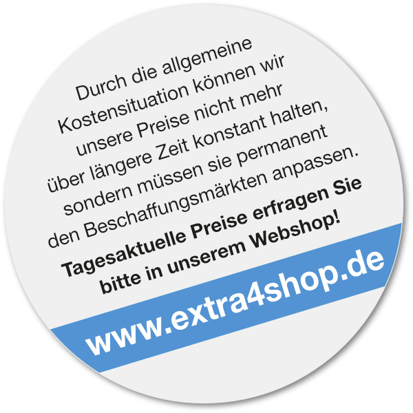 Aufkleber Preisinformation